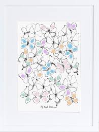 Finger Print Art Baby Shower Thumb Print Art Butterfly Etsy Baby Print Art Butterfly Baby Shower Butterfly Illustration