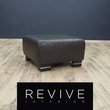 Ewald Schillig Designer Leder Hocker Braun Modern Echleder 1850 Revive Interior Hocker Leder Designer Hocker
