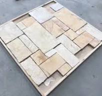 Factory Irregular Size Tumbled Surface Travertine Random Broken Mosaic Tile