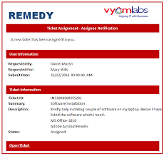 Provides support for routine production problems that have been escalated to. Custom Email Notification Enhancements For Communication Between Approver Requester And It Staff For Bmc Remedy Vyom Labs