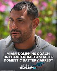 The Miami Dolphins placed outside linebackers coach Ryan Crow