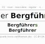 Bergführer from www.verbformen.com