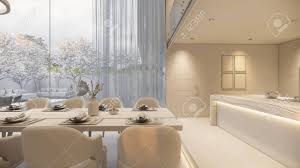 See more ideas about home, furniture, decor. 3d Rendering Interior House Modern Open Living Space With Kitchen Luxury Stock Photo Picture And Royalty Free Image Image 147136026