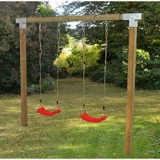 Doppel Holzschaukel Mit Cubic Beschlag U Schaukelsitze Rot Outdoor Activities For Kids Garden Swing Summer Projects
