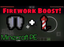 How To Use Fireworks To Boost Elytra Minecraft Pe 1 12 Youtube