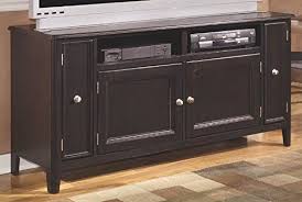 Signature Design By Ashley W371 38 Carlyle Collection Tv Stand 60 Almost Black Thank Ashley Furniture Living Room Tv Stand Living Spaces Large Tv Stands