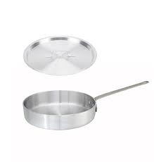 Winco Aset7 75quart 138 X 27 Aluminum Professional Saute Pan With Cover Heavyduty Commercial Grade Frying Pan With Lid Check Th Best Cooker Saute Pan Winco