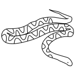 Make the snake wide enough to walk on. How To Draw A Simple Snake For Kids