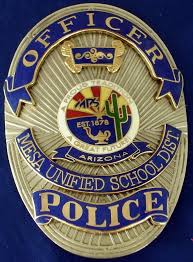 Us State Of Arizona Mesa Unified School District Police Department Badge Police Badge Police Officer Badge Badge