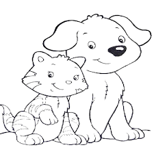 We can't get enough of these cute puppies and kittens. Online Coloring Pages Kitten Coloring Page Kitten And Puppy Animals