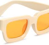 GFUIARA Trendy Square Sunglasses for Men Women Fashion Thick ...