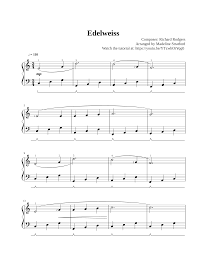 If you are new to the piano, do use my six easy lessons in the first piano lessons series to introduce the basic concepts of fingering, rhythm and notation. Edelweiss Sound Of Music For Easy Piano Sheet Music For Piano Solo Musescore Com