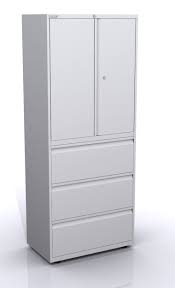 Robuster Buroschrank Aus Stahl Mit Abschliessbaren Flugelturen Und Schubladen Schliessfacher Schrank Stahlschrank