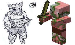 Contact zombie pigman(minecraft) on messenger. Minecraft Coloring Pages Zombie Pigman