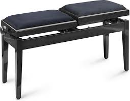 Banquette Piano Double Stagg Noir Brillant Dorelami