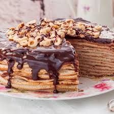 Gateau De Crepes Au Chocolat Et Au Confiture De Framboise Recette Crepes Au Chocolat Delicieux Desserts Alimentation