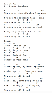 Contemporary Christian Music, Worship Lyrics & Chords For: All In All |  Christian Ukulele Songs, Ukulele Chords Songs, Worship Lyrics