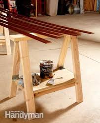 Sawhorses are a carpentry tool that's used by carpenters in their daily work. Sawhorse Plans Diy Family Handyman