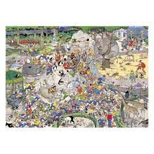 | 5000 & up pieces puzzles. Zoo No Of Pieces 5000 Size 157 X 106 Cm Artist Jan Van Haasteren Jigsaw Puzzles Cartoon Art Styles Pixel Art