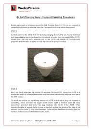 Check spelling or type a new query. Oil Spill Tracking Buoy Sop Rev2 Diverless
