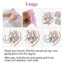 Eco Friendly Silicone Menstrual Cup Menstrual Cup Menstrual Menstrual Cup Folds