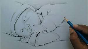 So, with the caps on, a white and black strip is visible indicating broad and fine tip sides respectively. How To Draw Cute Baby Drawing Easy For Beginners Sleeping Baby Sketch Youtube