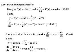 Berdasarkan pembahasan skripsi ini menggunakan fungsi hiperbolik dan fungsi aljabar digunakan untuk membuktikan homeomorphik pada ruang topologi. 5 10 Turunan Fungsi Hiperbolik Ppt Download