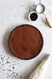 Dark Chocolate Salted Caramel Ganache Tart With Chocolate Graham Cracker Crust And Earl Grey Mascarpone Whipped Cream Recipe Chocolate Graham Crackers Graham Cracker Crust Chocolate Crust