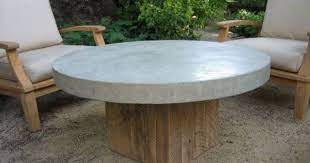 Concrete Furniture Tables Sonoma County Coast Holmes Wilson Concrete Furniture Concrete Coffee Table Round Outdoor Table