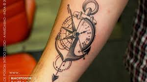 Nautical Star Compass Tattoo Best Tattoo Artist in India Black Poison Tattoo  Studio