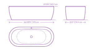 Pada bagian bawah toilet akan terpasang pipa air dan pipa pembuangan kotoran. Toto Cast Iron Nexus Bathtub Dimensions Drawings Dimensions Com
