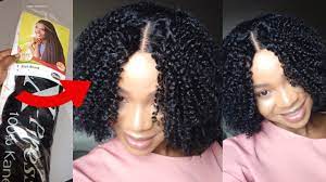 Curly Crochet Wig Using Expression Braid Extension How To Curl Braid Extension Crochet Closure Wig Expression Braids Braids With Extensions Braids With Curls