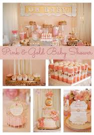 There are many baby shower themes that will suit this color scheme, however, you don't have to choose any particular theme. Whimsical Pink And Gold Baby Shower Pretty My Party Party Ideas Gold Baby Shower Decorations Baby Shower Princess Pink Gold Baby Shower