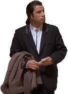 Confused Travolta Know Your Meme Car, gun, blood, kill animated gif.