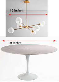 How do i size my dining room or dinette chandelier? Chandelier Size Guide How Big Should My Chandelier Be Design Morsels