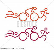 Instantly create 100s of custom logos, using artificial intelligence software. Triathlon Logo Man Vector Photo Free Trial Bigstock