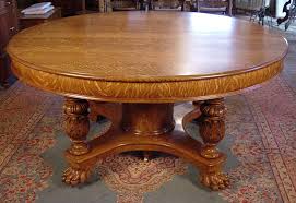 60 Round Oak Claw Foot Dining Table With 6 Original Leaves Dining Table Round Oak Dining Table Dining Table With Leaf