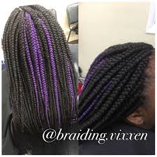 Black And Purple Braids Medium Size Purple And Black Box Braids Black Box Braids Medium Box Braids Box Braids Hairstyles