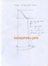 Mengukur pola baju tak segampang melipat baju karena ada bagian dari ukuran baju yang kadang harus terlipat karena lanjut dengan pemasangan pola lengan, yang akan kita gambarkan seperti ini Lengan Kembang Berelastik Dihujung Blouse Pattern Sewing Fashion Sewing Sewing Techniques