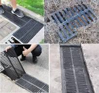 ZHSYXLB Couvercle de Canal de Drainage de Cour, Plaque de Canal de  Couverture de Drain de Sol de 25/30/35/40/50 cm de Large pour Les terrains  de Sport ...