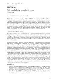 Is being indexed by journament. Pdf Malaysian Pathology Spreading Its Canopy