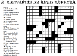 Complete online the crossword puzzle with the names of the characters in the spiderman series! A Wonderland Themed Crossword Puzzle Lewis Carroll Society Of North America