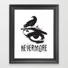 The edgar allan poe collection of susan jaffe tane poems poe considered himself a poet first and foremost; Edgar Allan Poe Inspired Design The Raven Nevermore Framed Art Print By Traciv Society6