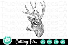 Deer skull vector svg, ai file. Zentangle Deer An Animal Svg Cut File 215870 Cut Files Design Bundles