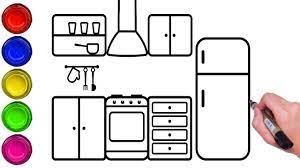 See more ideas about coloring pages, colouring pages, the art sherpa. How To Draw Kitchen Set For Kids Girls How To Draw Kitchen For Kids Easy Drawing Of Kitchen Set Youtube