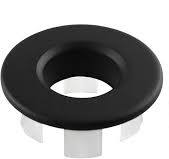Sink Overflow Cover 2PCS Bathroom Vanity Sink Basin Trim Circle Overflow Rings Insert in Round Trim Cap Black
