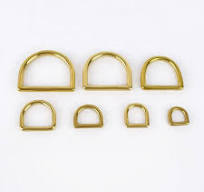 Heavy Duty Thick Handbag Accessories Zinc Alloy Metal D Buckle Ring Flat D  Ring for Webbing Belts