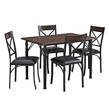 Dorel Living 5 Piece Dining Set Espresso Black Contemporary Dining Room Sets Kitchen Table Settings Dining Room Table Set