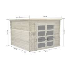 Fixez le support de toit sur le mur. Abri De Jardin Contemporain 3 X 3 M Traite Autoclave Classe 3 Tignes En Bois Fsc De 9 3 M