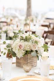 Romantic Champagne And Ivory South Tampa Waterfront Wedding Westshore Yacht Club Wedding Reception Table Decorations Wedding Floral Centerpieces Flower Centerpieces Wedding